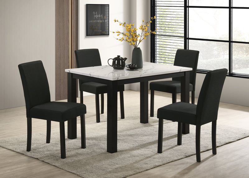 Resia Black/White Dining Set - Gate FurnitureDining Room Set