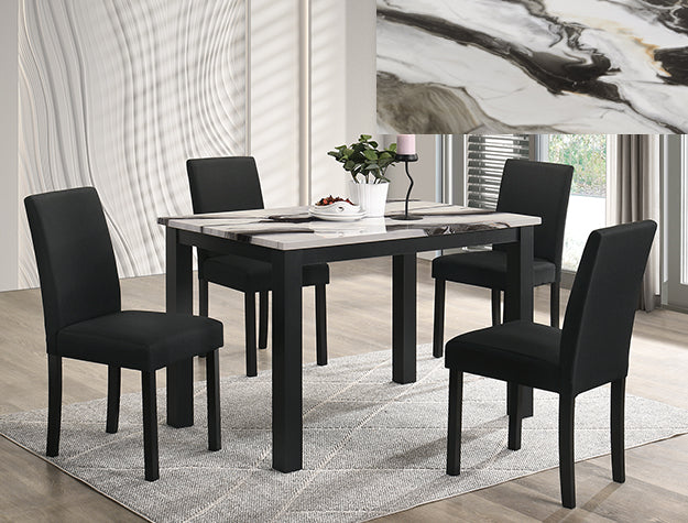 Resia Dining Tbl-Faux Marble Brown - 2120BMBL-T-3048