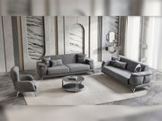 Resital 3-pieces (Sofa & Loveseat & Chair) Livingroom Set in Cream - 200-ST-RES-FLORIA04-321