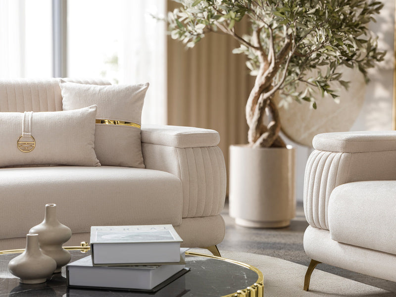 Resital 3-pieces (Sofa & Loveseat & Chair) Livingroom Set in Grey - 200-ST-RES-FLORIA22-321