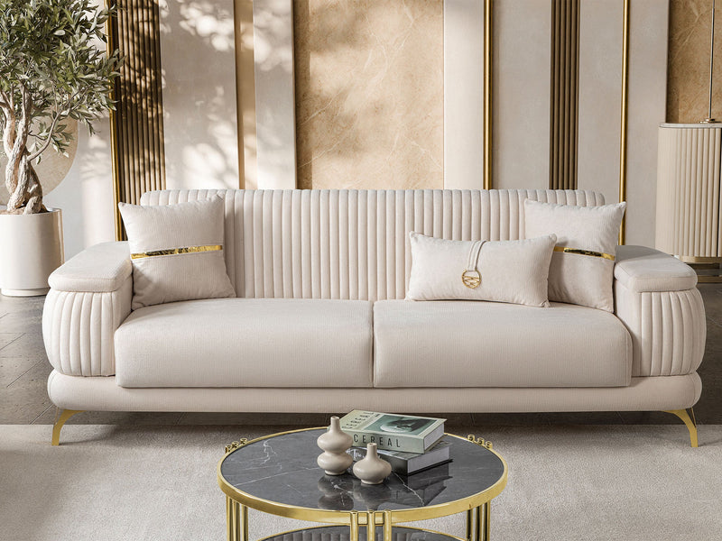 Resital 3-pieces (Sofa & Loveseat & Chair) Livingroom Set in Grey - 200-ST-RES-FLORIA22-321