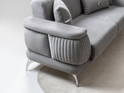 Resital 3-pieces (Sofa & Loveseat & Chair) Livingroom Set in Grey - 200-ST-RES-FLORIA22-321