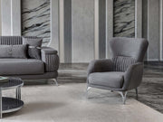 Resital 3-pieces (Sofa & Loveseat & Chair) Livingroom Set in Grey - 200-ST-RES-FLORIA22-321