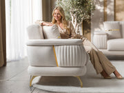 Resital 3-pieces (Sofa & Loveseat & Chair) Livingroom Set in Grey - 200-ST-RES-FLORIA22-321