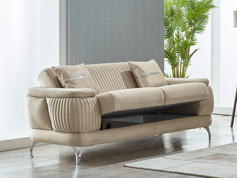 Resital 74" Wide Convertible Loveseat - Gate FurnitureLoveseat