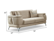 Resital 74" Wide Convertible Loveseat - Gate FurnitureLoveseat