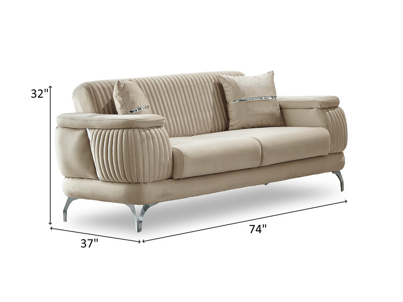 Resital 74" Wide Convertible Loveseat - Gate FurnitureLoveseat