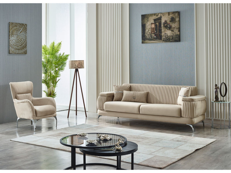 Resital Chair Beige in Beige - 101-RES-ANK529-B