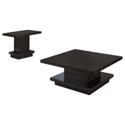 Reston 2-piece Square Coffee and End Table Set Cappuccino - 705168-S2