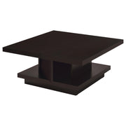 Reston 2-piece Square Coffee and End Table Set Cappuccino - 705168-S2