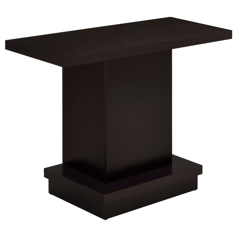Reston Engineered Wood Pedestal Console Table Cappuccino - 705169