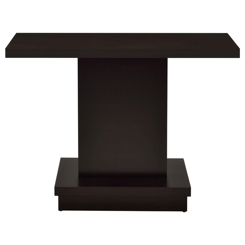 Reston Engineered Wood Pedestal Console Table Cappuccino - 705169