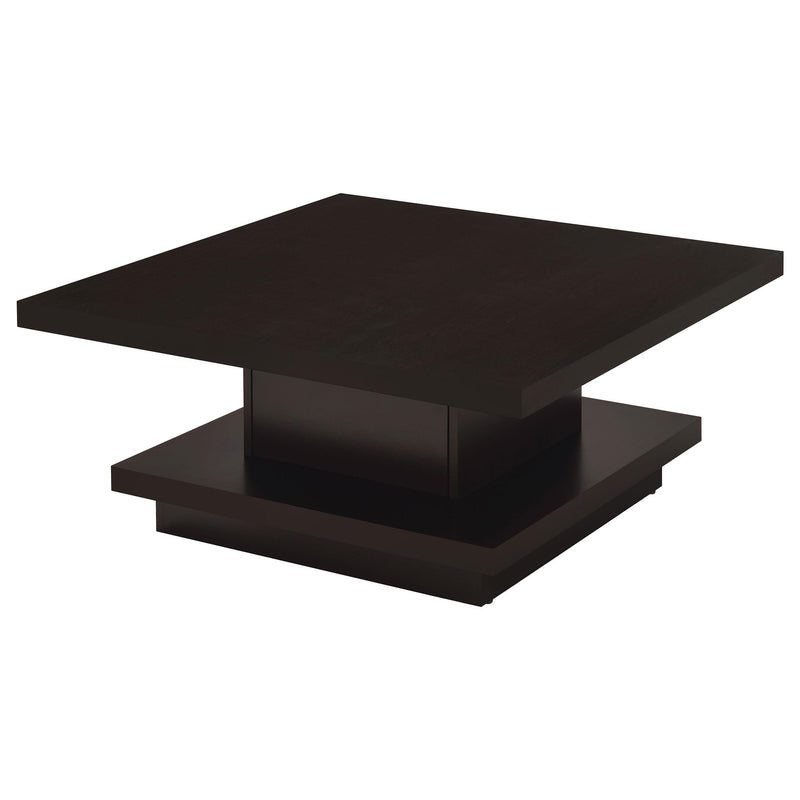 Reston Square Engineered Wood Coffee Table with Casters Cappuccino - 705168