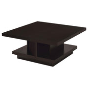 Reston Square Engineered Wood Coffee Table with Casters Cappuccino - 705168