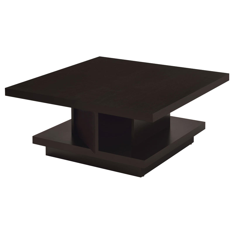Reston Square Engineered Wood Coffee Table with Casters Cappuccino - 705168