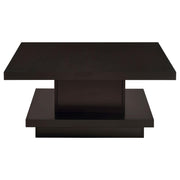 Reston Square Engineered Wood Coffee Table with Casters Cappuccino - 705168