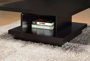 Reston Square Engineered Wood Coffee Table with Casters Cappuccino - 705168