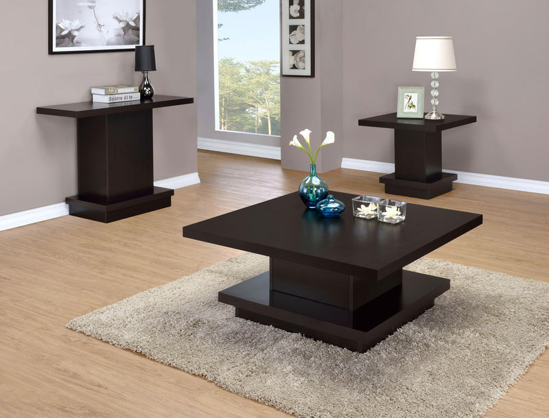 Reston Square Engineered Wood Coffee Table with Casters Cappuccino - 705168