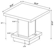 Reston Square Engineered Wood Side End Table Cappuccino - 705167