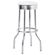 Retro 3-piece Round 1950s Bistro Pub Bar Table Set White - 2300-S3