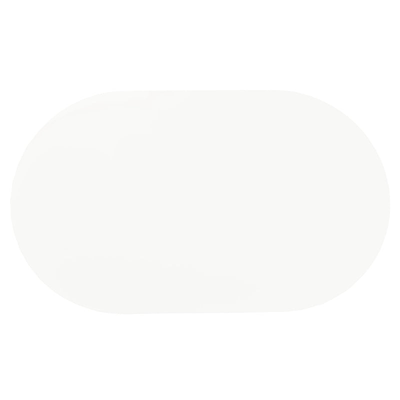 Retro Oval 60-inch Wood Top Dining Table White and Chrome - 2065