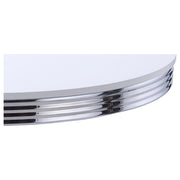 Retro Round 42-inch Wood Top Dining Table White and Chrome - 2388