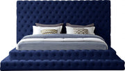 Revel Velvet King Bed (3 Boxes) Blue - Gate FurnitureKing Bed