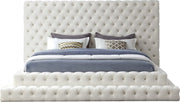 Revel Velvet King Bed (3 Boxes) Cream - Gate FurnitureKing Bed