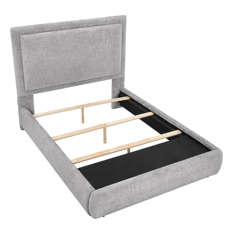 Reverie Pewter King Bed with Drawer - Gate FurnitureKing Bed