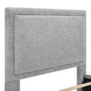 Reverie Pewter Queen Bed with Drawer - Gate FurnitureQueen Bed