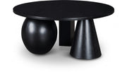 Revive Solid Wood And Oak Veneer Coffee Table in Black - 99025Black-CT