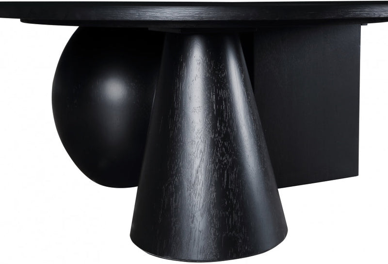 Revive Solid Wood And Oak Veneer Coffee Table in Black - 99025Black-CT
