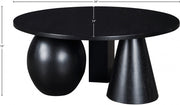 Revive Solid Wood And Oak Veneer Coffee Table in Black - 99025Black-CT