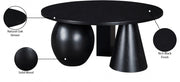 Revive Solid Wood And Oak Veneer Coffee Table in Black - 99025Black-CT