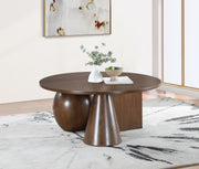 Revive Solid Wood And Oak Veneer Coffee Table in Brown - 99025Brown-CT