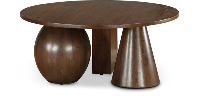 Revive Solid Wood And Oak Veneer Coffee Table in Brown - 99025Brown-CT