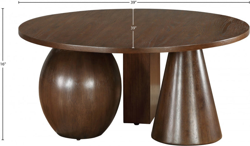 Revive Solid Wood And Oak Veneer Coffee Table in Brown - 99025Brown-CT