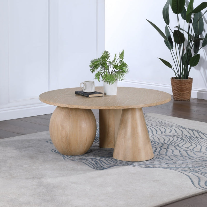 Revive Solid Wood And Oak Veneer Coffee Table in Natural - 99025Natural-CT
