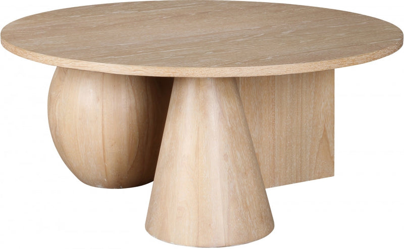 Revive Solid Wood And Oak Veneer Coffee Table in Natural - 99025Natural-CT