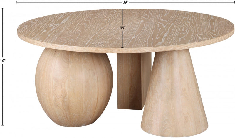 Revive Solid Wood And Oak Veneer Coffee Table in Natural - 99025Natural-CT