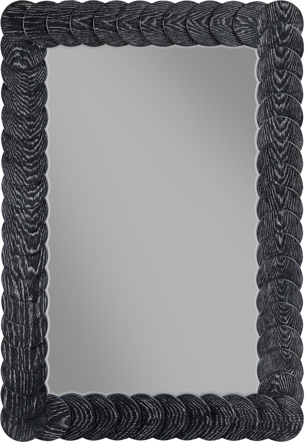 Revolve Oak Veneer Mirror in Black - 66034Black-M