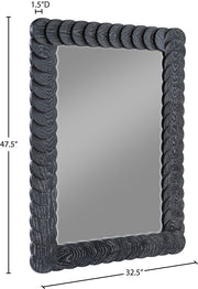 Revolve Oak Veneer Mirror in Black - 66034Black-M