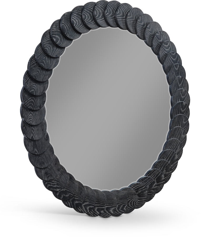 Revolve Oak Veneer Mirror in Black - 66035Black-M