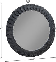 Revolve Oak Veneer Mirror in Black - 66035Black-M