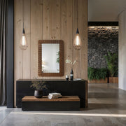 Revolve Oak Veneer Mirror in Brown - 66034Brown-M