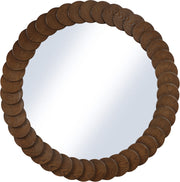 Revolve Oak Veneer Mirror in Brown - 66035Brown-M