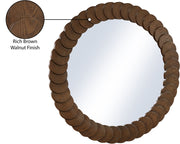 Revolve Oak Veneer Mirror in Brown - 66035Brown-M