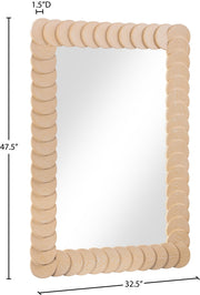 Revolve Oak Veneer Mirror in Natural - 66034Natural-M