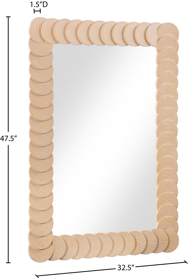 Revolve Oak Veneer Mirror in Natural - 66034Natural-M