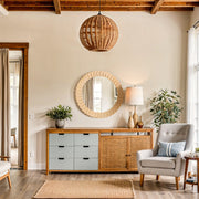Revolve Oak Veneer Mirror in Natural - 66035Natural-M